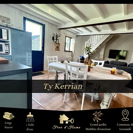 Ty Kerrian, Maison Avec Jardin A La Campagne Locunolé Extérieur photo